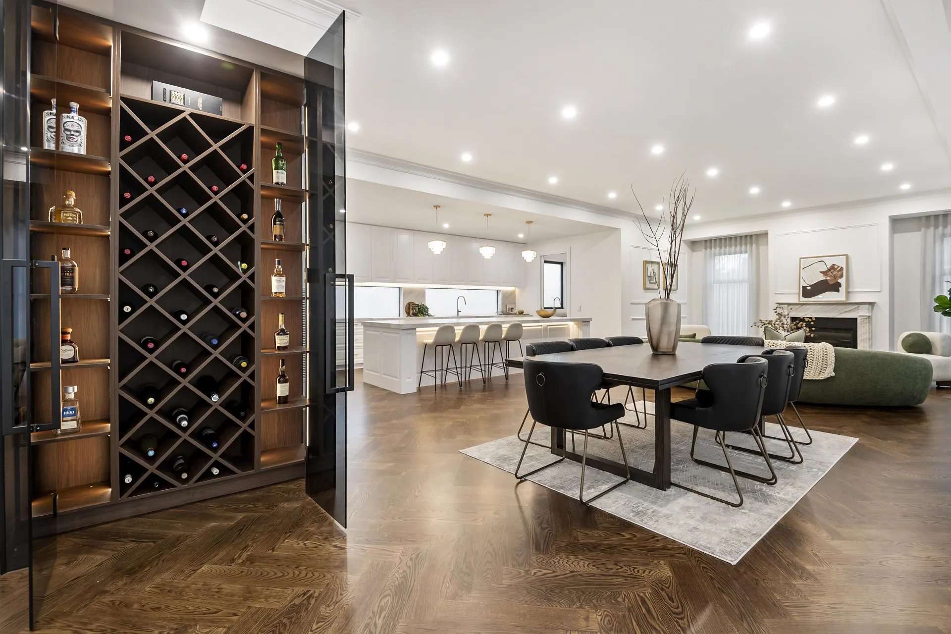 TMBR timber flooring in a completed Melbourne open-plan home