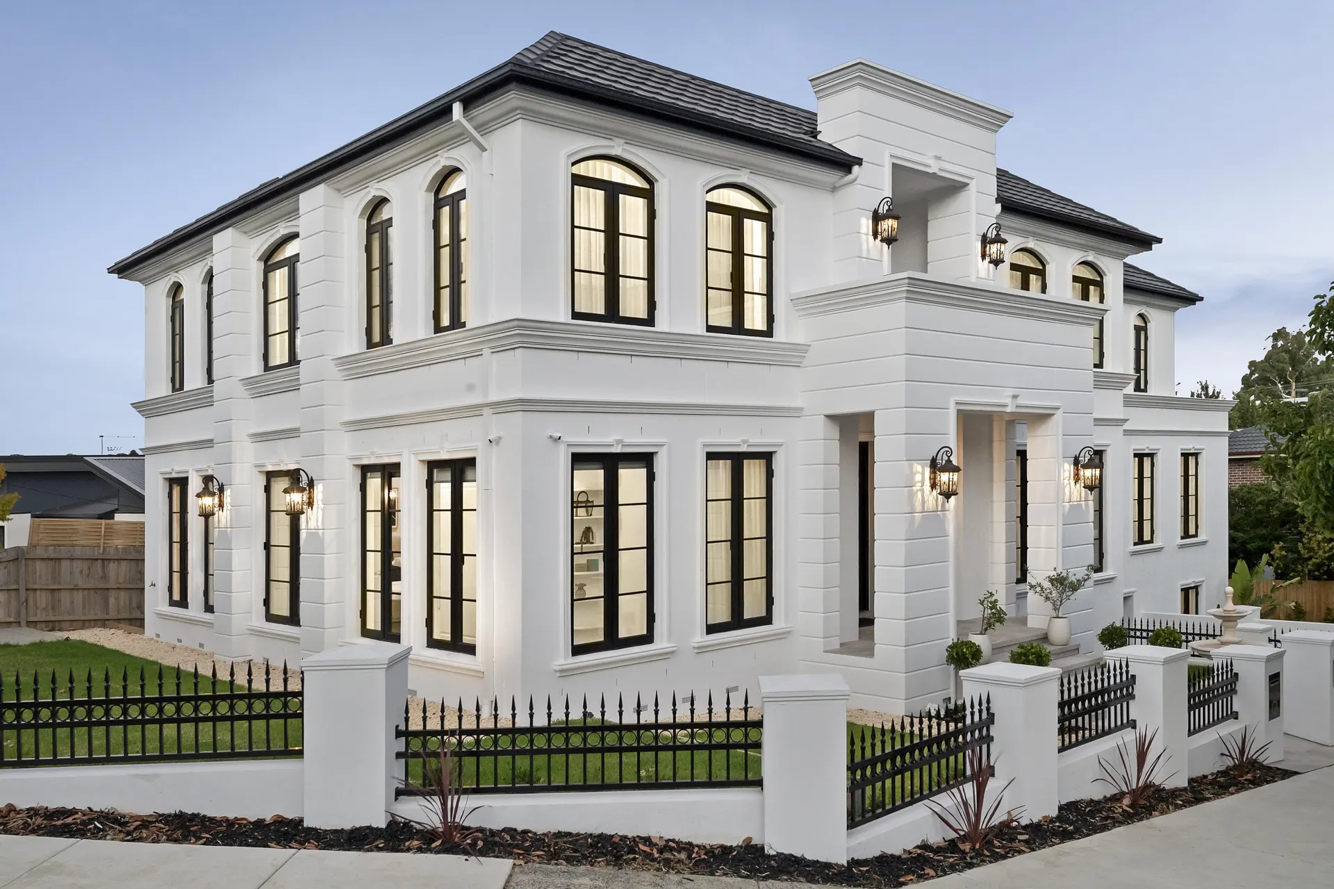 Front corner view of the completed Doncaster East home